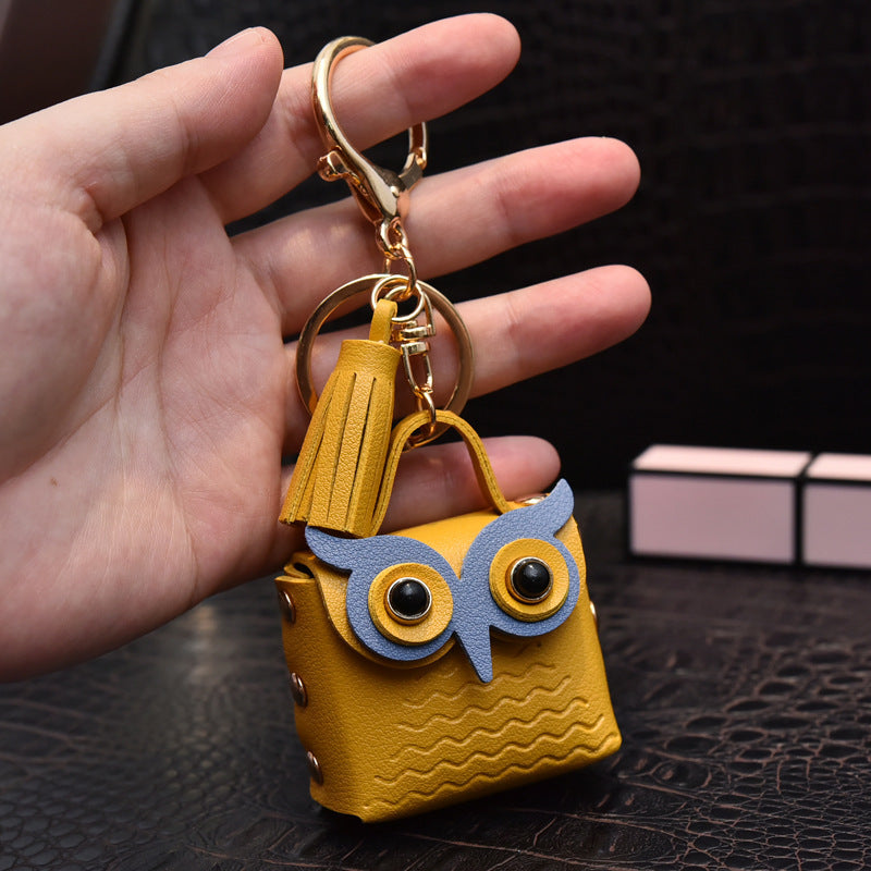 Creative Leather Key Chain Pendant in Multiple Colors for United States Buyers - Owl You Need Is This Coin Purse united