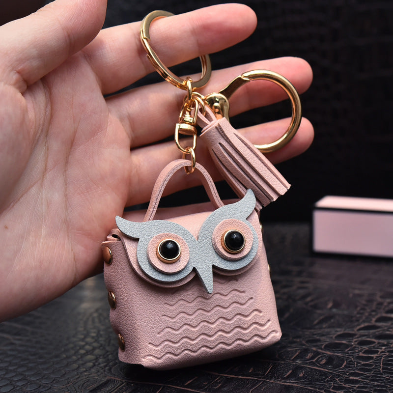 Creative Leather Key Chain Pendant in Multiple Colors for United States Buyers - Owl You Need Is This Coin Purse united