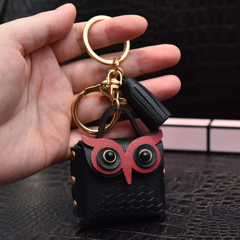 Creative Leather Key Chain Pendant in Multiple Colors for United States Buyers - Owl You Need Is This Coin Purse united