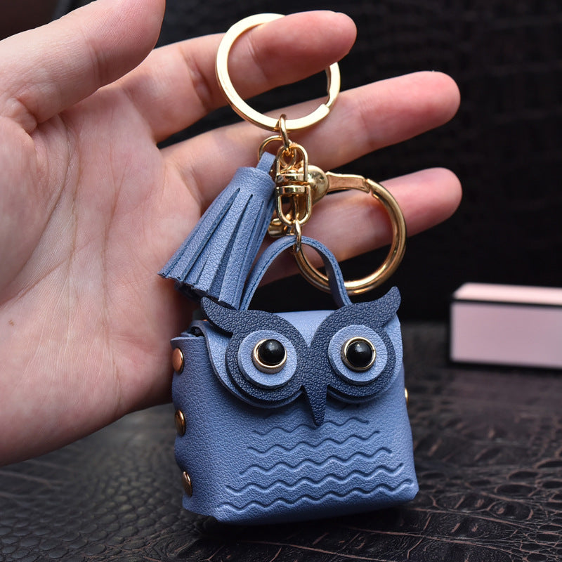 Creative Leather Key Chain Pendant in Multiple Colors for United States Buyers - Owl You Need Is This Coin Purse united