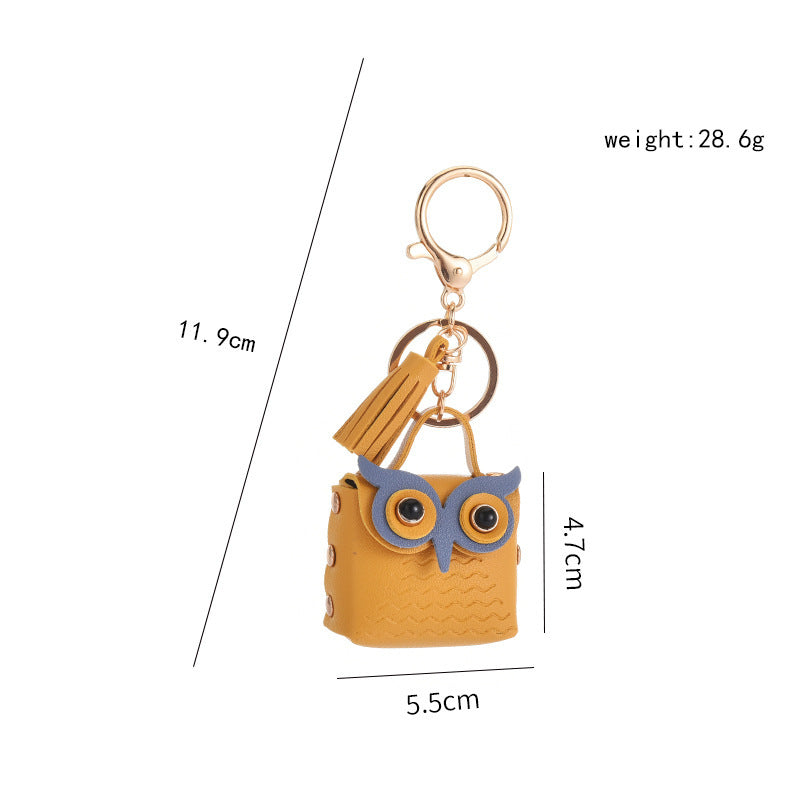 Creative Leather Key Chain Pendant in Multiple Colors for United States Buyers - Owl You Need Is This Coin Purse united