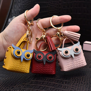 Creative Leather Key Chain Pendant in Multiple Colors for United States Buyers - Owl You Need Is This Coin Purse united