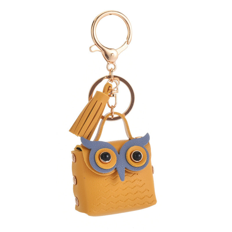 Creative Leather Key Chain Pendant in Multiple Colors for United States Buyers - Owl You Need Is This Coin Purse united
