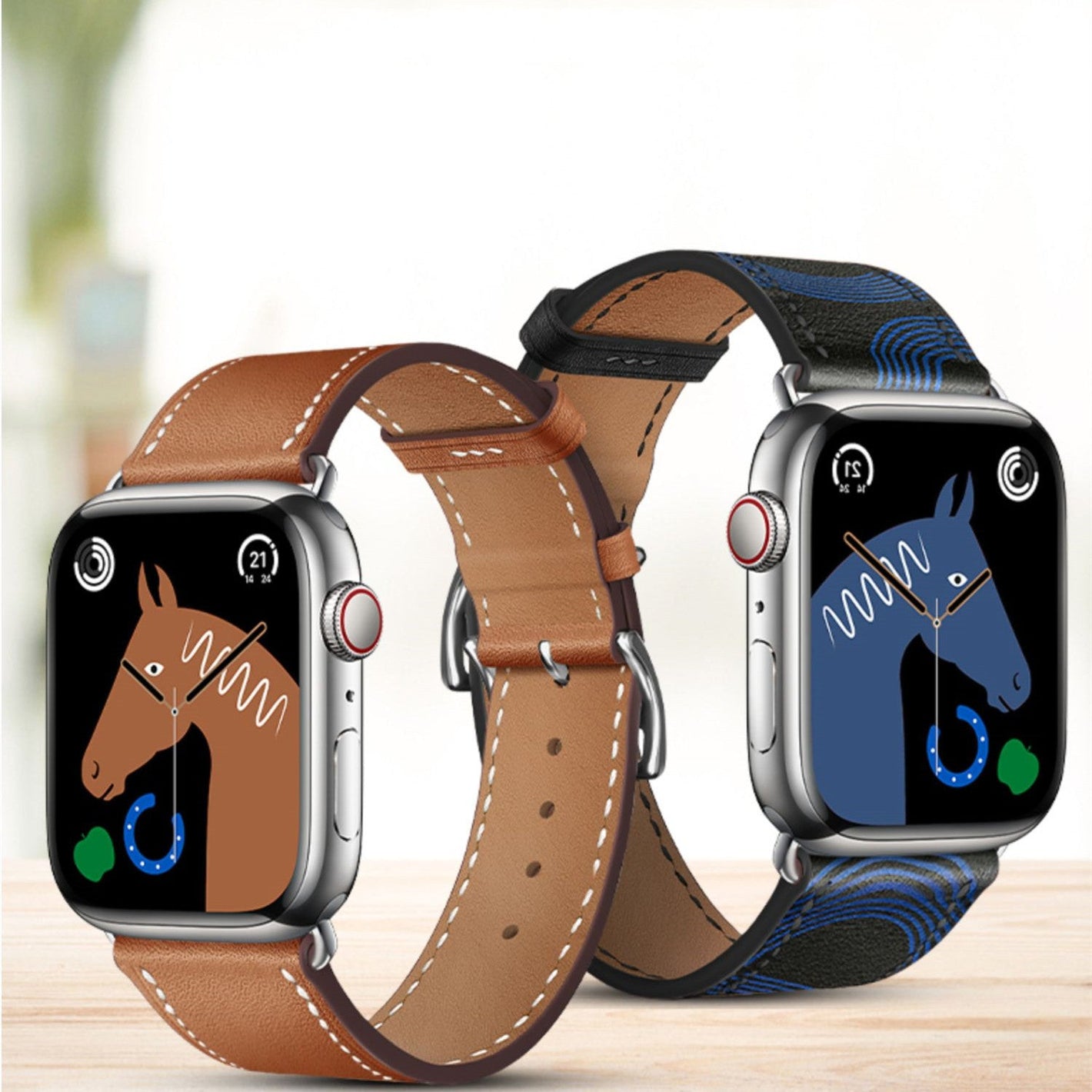 Leather Watch Strap for Apple Compatible Non-Apple Brands - Creative Men’s leather watch strap