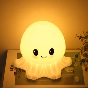 Creative Octopus Silicone Sleeping Night Light with Rechargeable Power Supply - Teleplus creative octopus silicone
