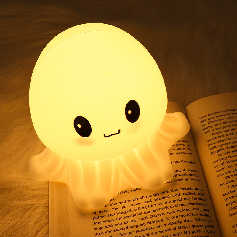 Creative Octopus Silicone Sleeping Night Light with Rechargeable Power Supply - Teleplus creative octopus silicone