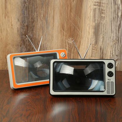 Creative Retro Desktop Phone Holder with TV Screen Design - desktop phone holder retro tv screen creative