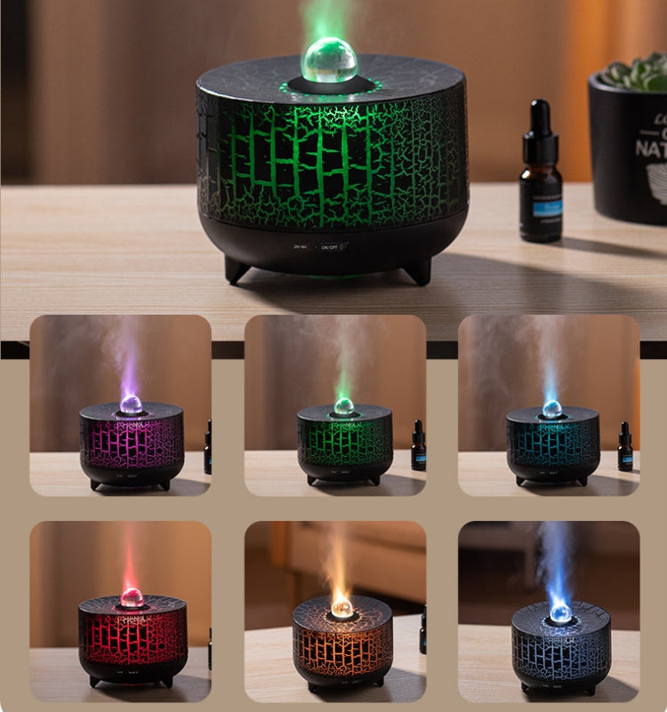 Creative Seven Color Flame Bead Aromatherapy Diffuser for Small Spaces - Teleplus creative seven color crack flame bead