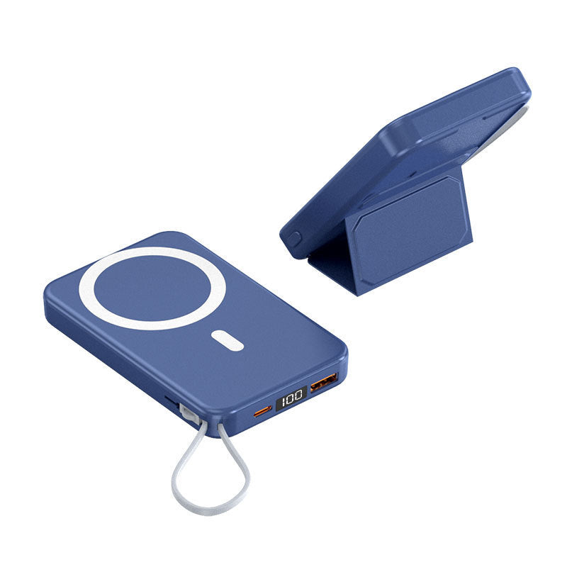 Creative Shell Plastic Power Bank with Cable Bracket in Multiple Colors - Teleplus magnetic power bank cable bracket