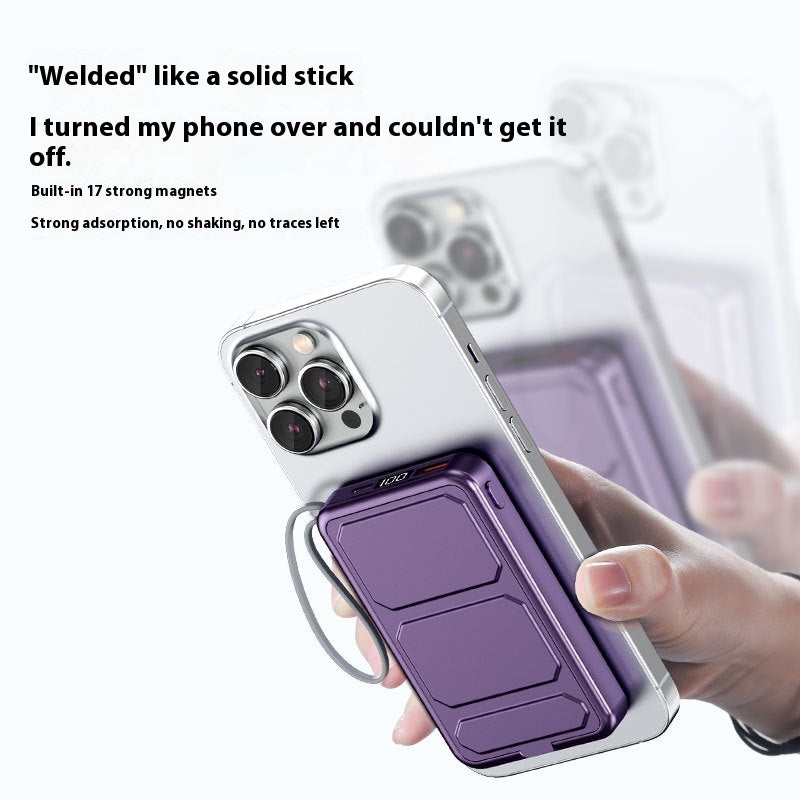 Creative Shell Plastic Power Bank with Cable Bracket in Multiple Colors - Teleplus magnetic power bank cable bracket