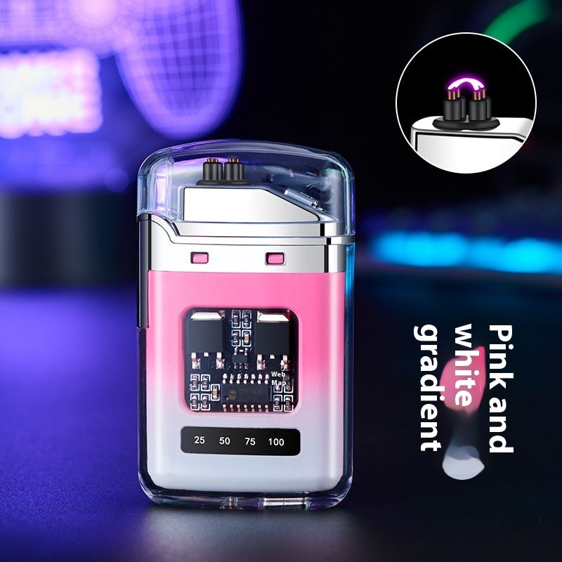 Creative Transparent Case Electronic Pulse Lighter for Gift Business and Personal - Gifts creative transparent case