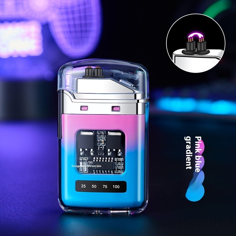 Creative Transparent Case Electronic Pulse Lighter for Gift Business and Personal - Gifts creative transparent case