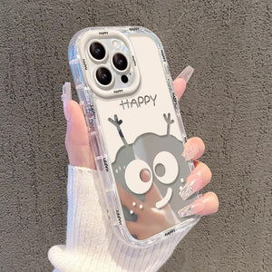 Creative Versatile White Coal Phone Case for iPhone Fall Protection - creative versatile white coal ball phone