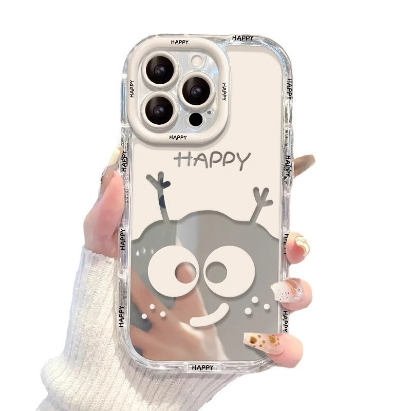 Creative Versatile White Coal Phone Case for iPhone Fall Protection - creative versatile white coal ball phone