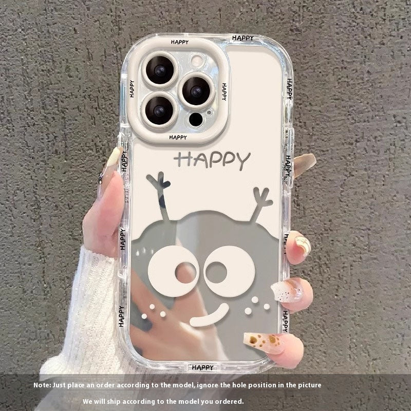 Creative Versatile White Coal Phone Case for iPhone Fall Protection - creative versatile white coal ball phone