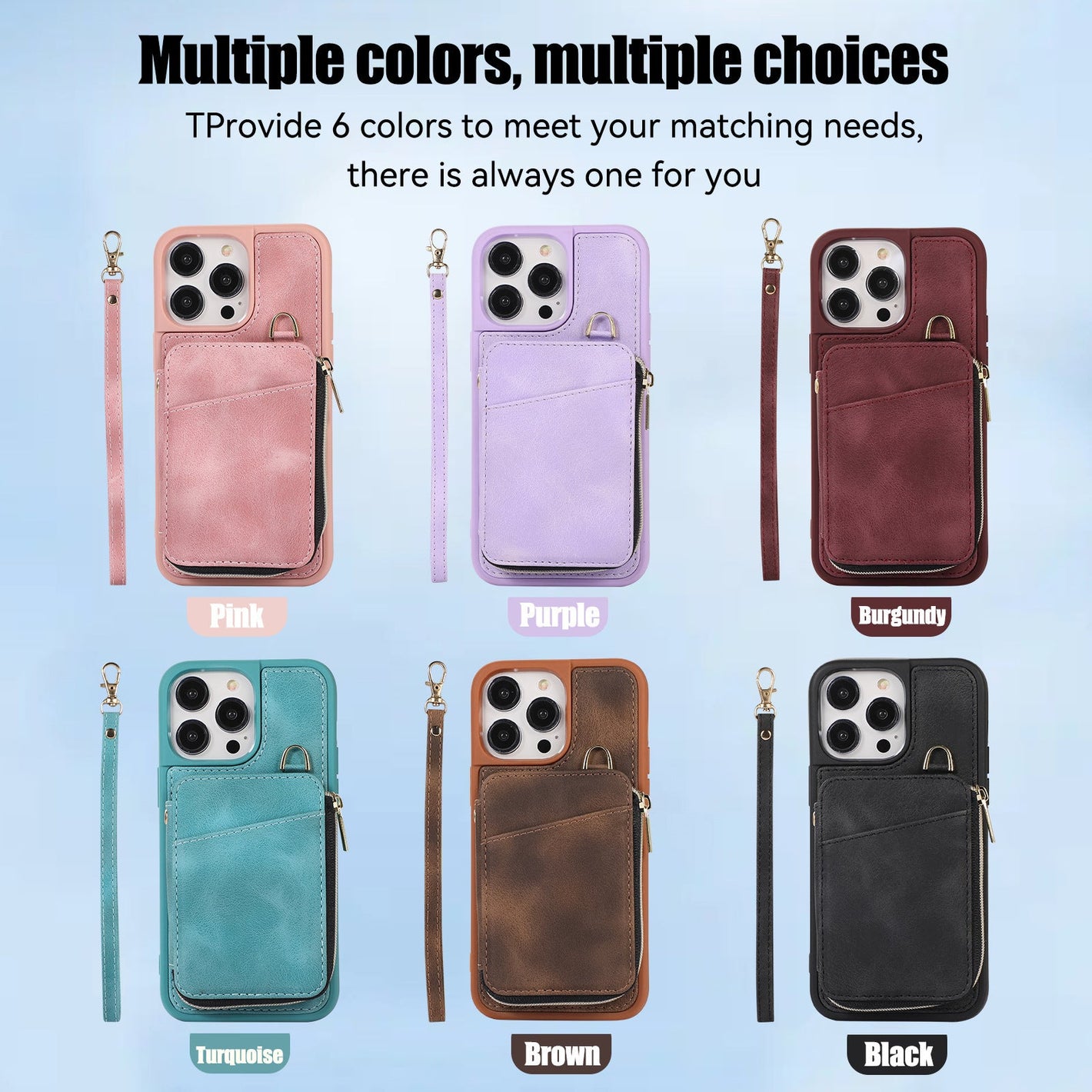 Universal Phone Case with Bracket and Lanyard for United States CHF - Creative in Leather Card Slots united states chf