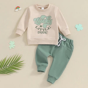 Crew Neck Pullover Sweatshirt Sweatpants Suit - Tiny Fashionistas Love This Cozy Sweatshirt Suit