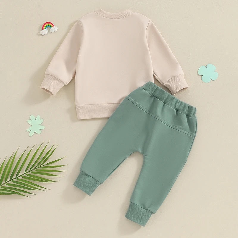 Crew Neck Pullover Sweatshirt Sweatpants Suit - Tiny Fashionistas Love This Cozy Sweatshirt Suit