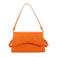Crocodile Pattern PU Leather Handbag Medium Hard Shoulder Tote with Phone Pocket - Bag