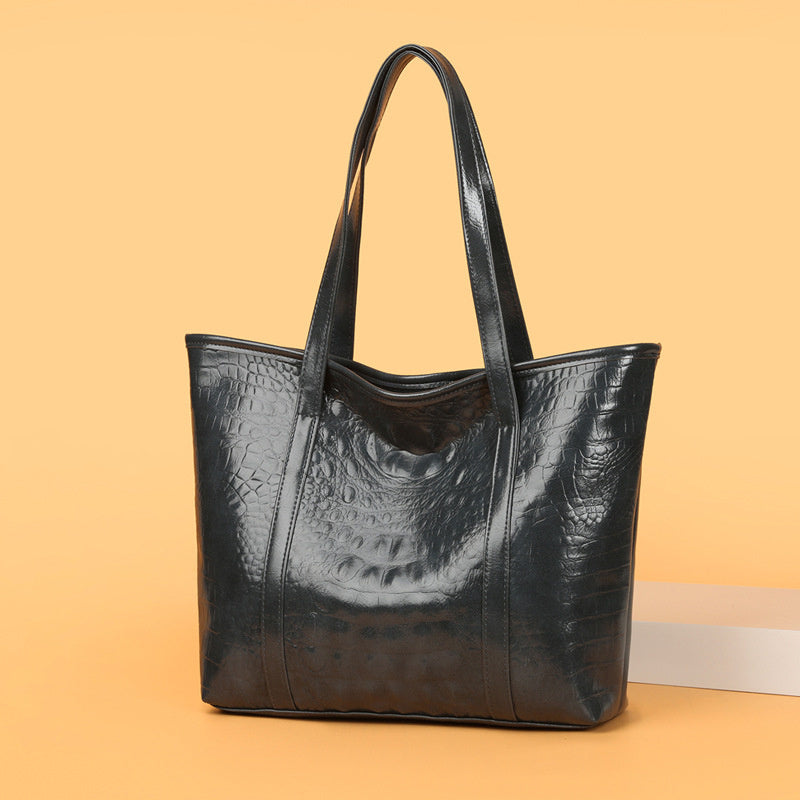 Crocodile Pattern PU Shoulder Bag with 3D Pocket Multiple Colors Handbag - Womens