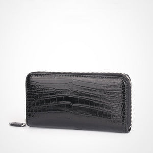 Crocodile Skin Long Zipper Wallet for Men in the United States CHF Material - Purse Coins and Cards Style united states