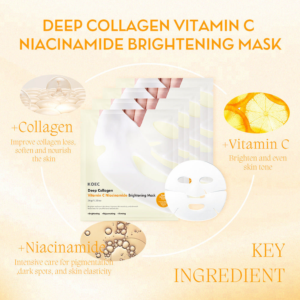 Cross-border Yellow VC Collagen Mask - Yellow VC Collagen Mask for United States Glow Up