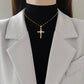 Unisex Stainless Steel Cross Light Pendant Necklace with Copper Chain in the United States - Full Diamond united states