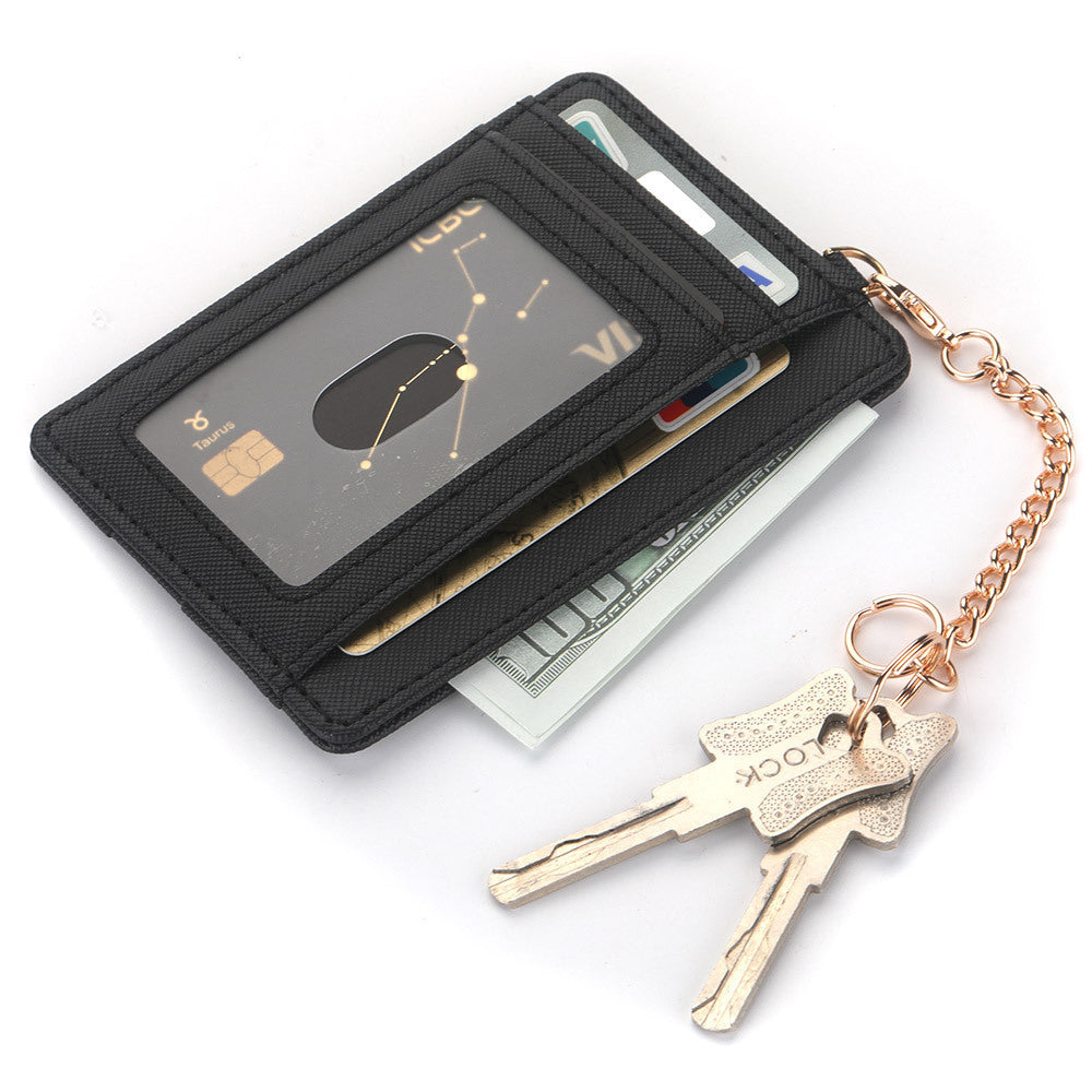 Cross Pattern Cover Card Holder in Multiple Colors for United States Market - Holder: Snazzy Slots Litchi and cover