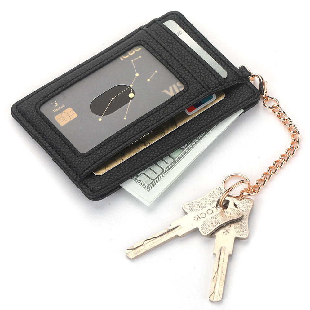 Cross Pattern Cover Card Holder in Multiple Colors for United States Market - Holder: Snazzy Slots Litchi and cover