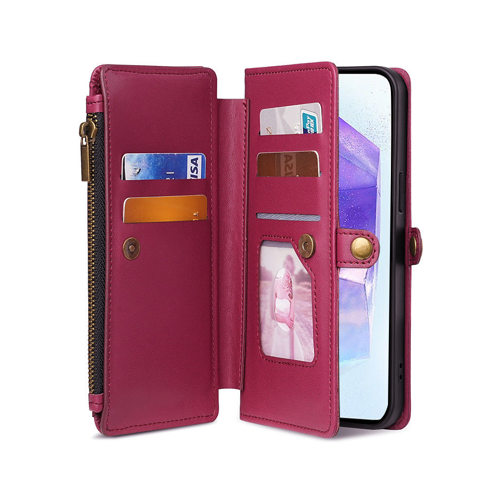 Crossbody Protective Leather Case for Samsung and Non-Samsung Phones - crossbody protective leather case