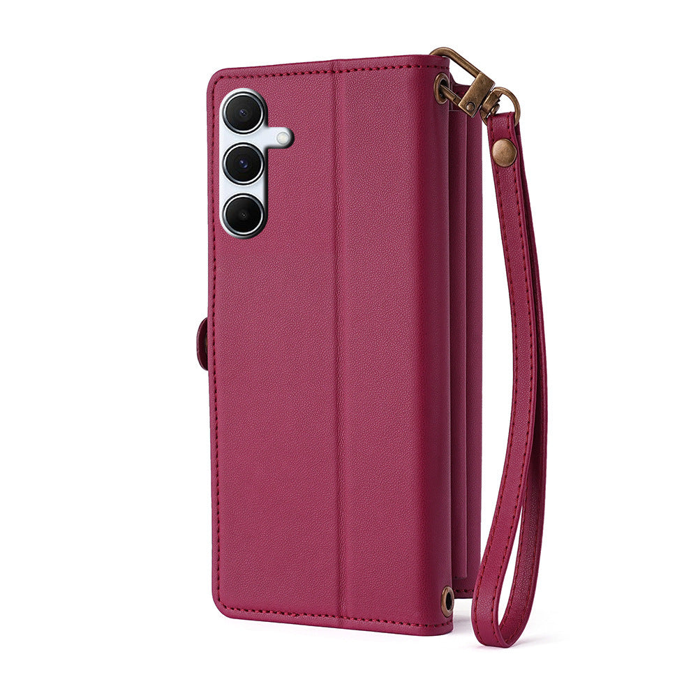 Crossbody Protective Leather Case for Samsung and Non-Samsung Phones - crossbody protective leather case