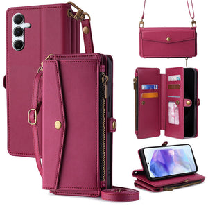 Crossbody Protective Leather Case for Samsung and Non-Samsung Phones - crossbody protective leather case