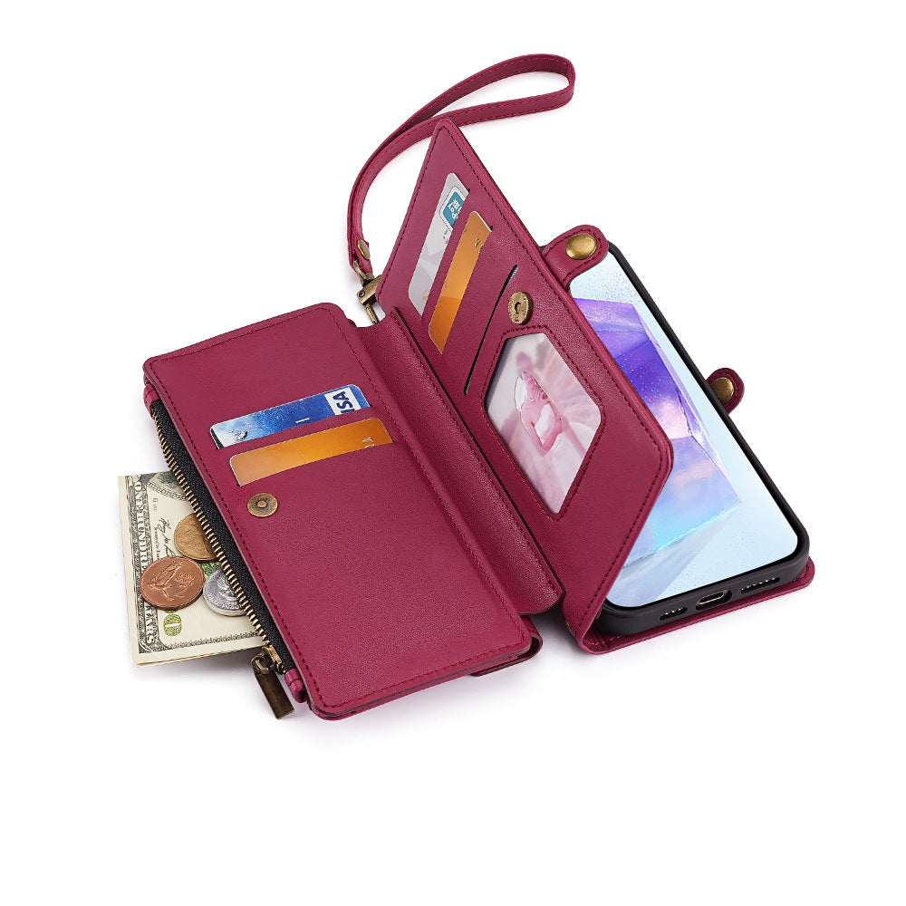 Crossbody Protective Leather Case for Samsung and Non-Samsung Phones - crossbody protective leather case