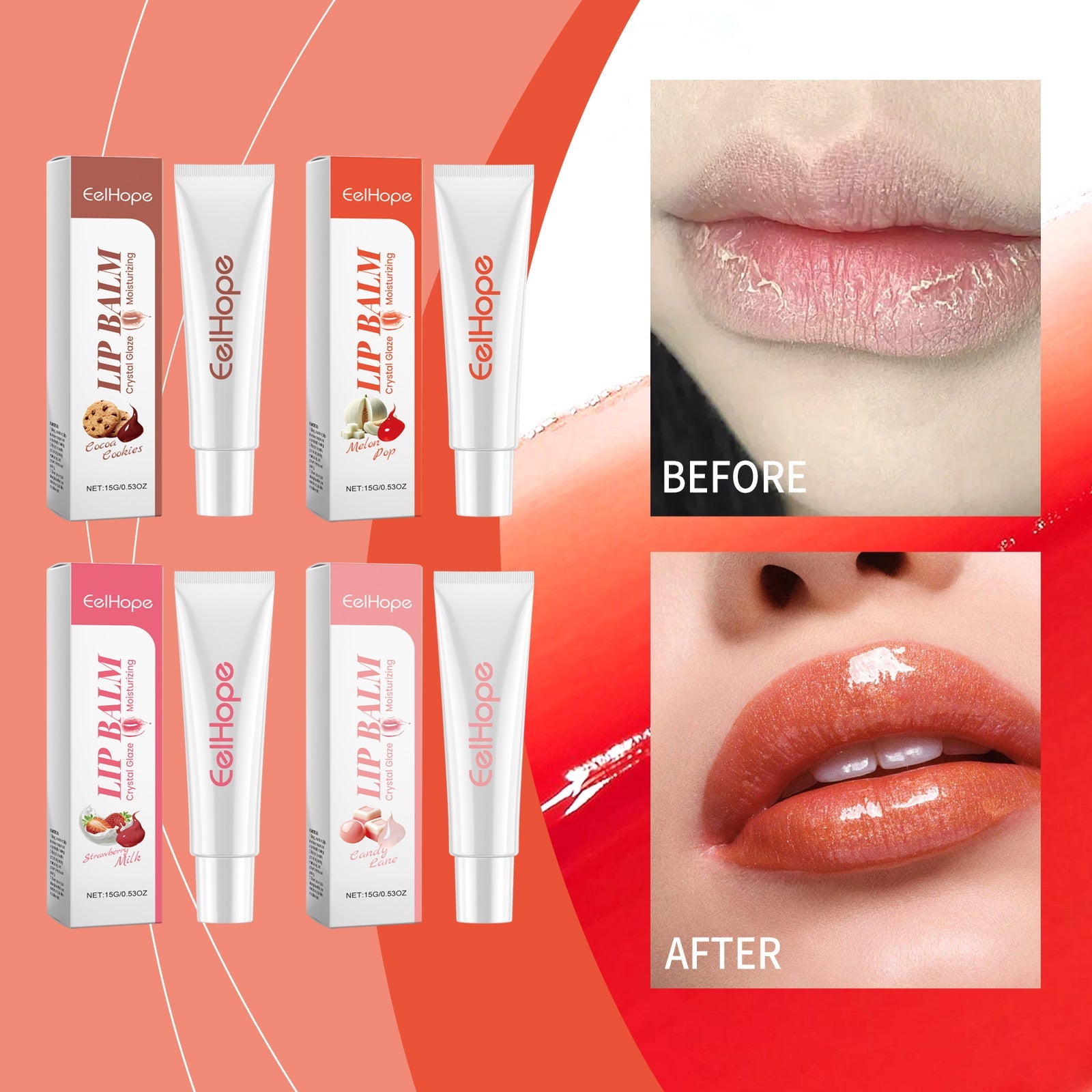 Crystal Color Moisturizing Lipstick with Shea Butter and Vitamin E - Teleplus crystal color moisturizing lipstick care