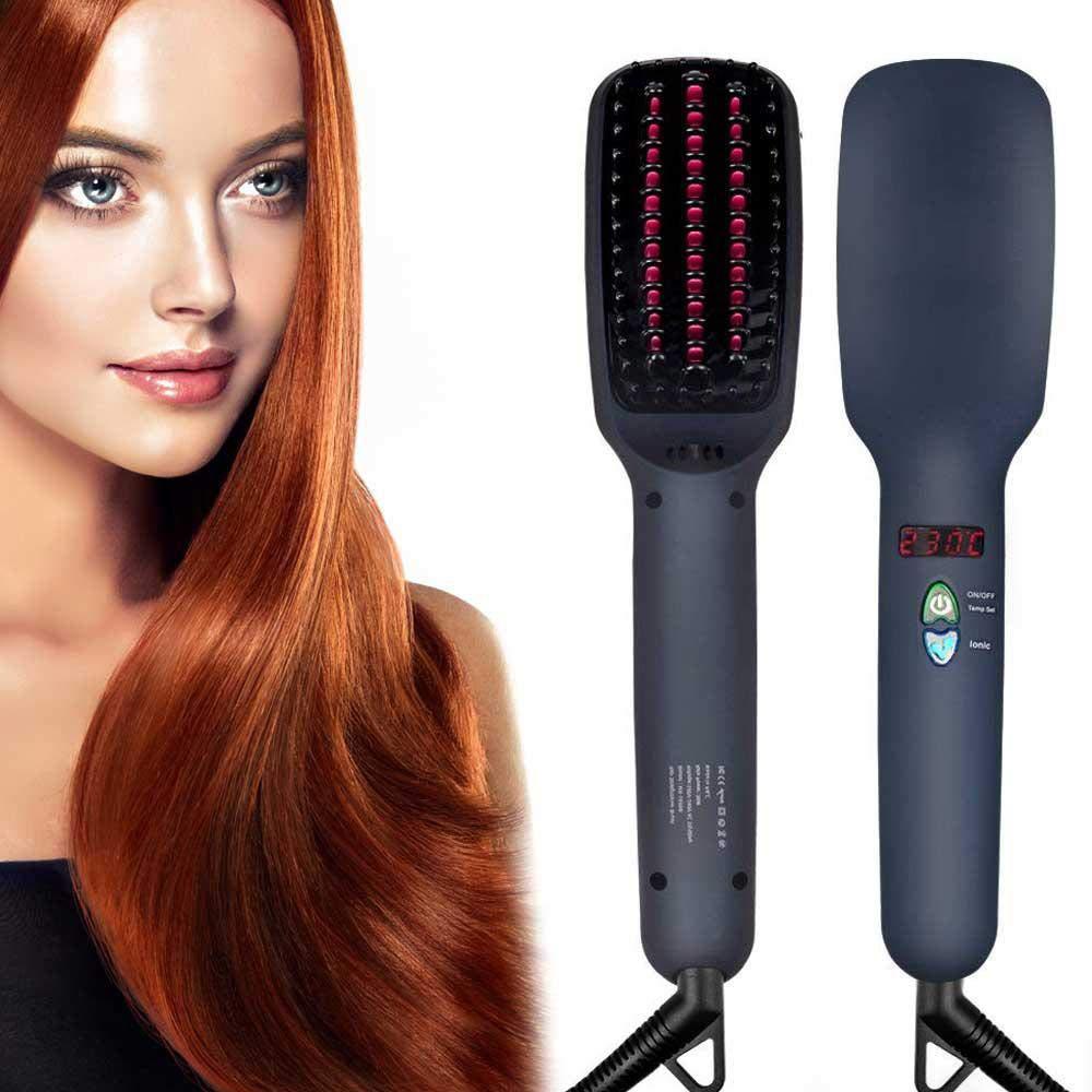 Crystal Display Hair Straightening Comb with Temperature Control and Liquid - Teleplus liquid crystal display hair