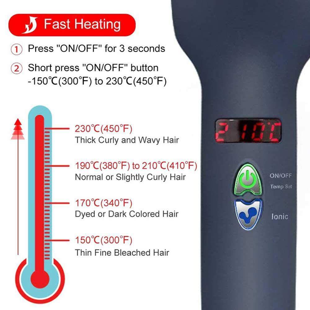 Crystal Display Hair Straightening Comb with Temperature Control and Liquid - Teleplus liquid crystal display hair