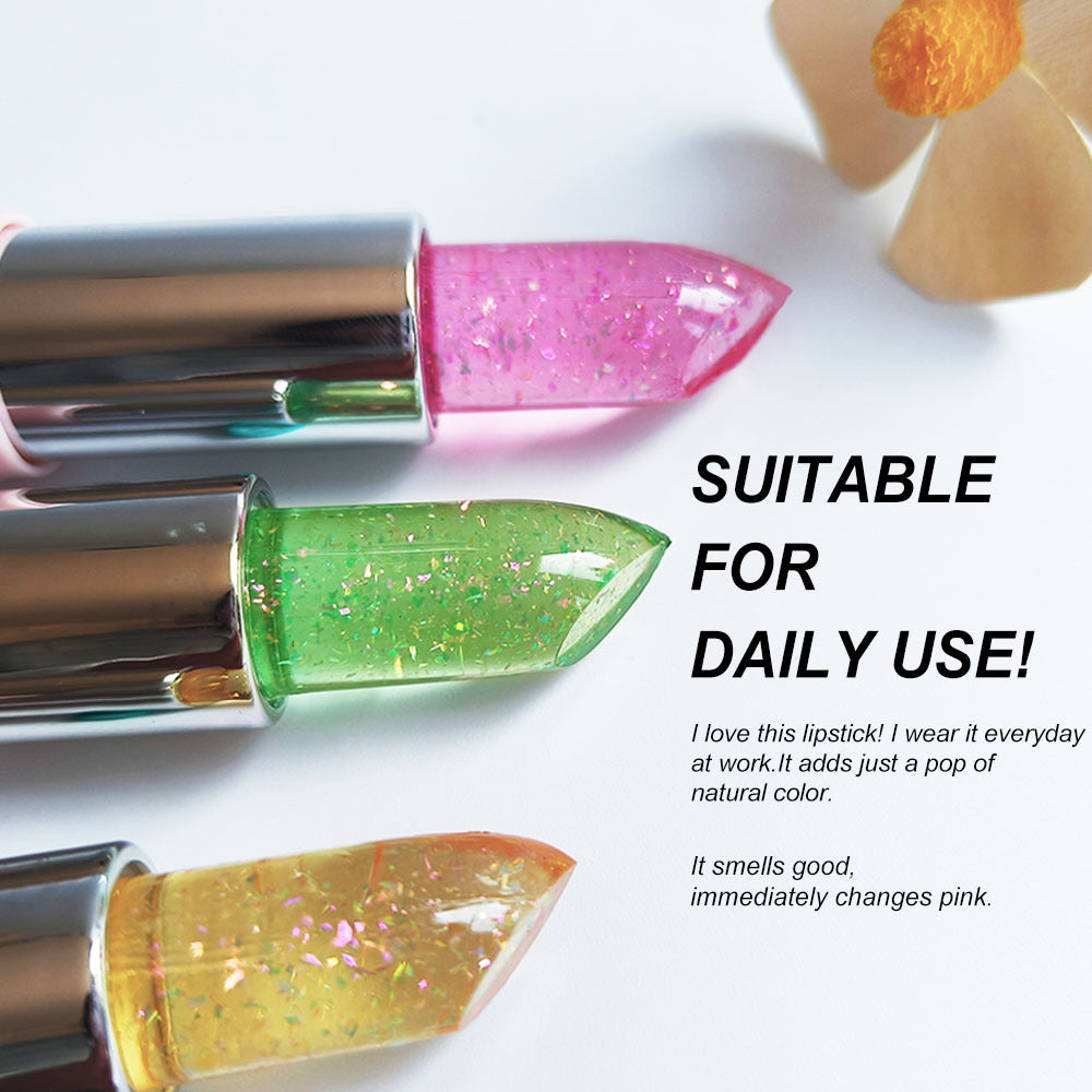 Crystal Jelly Lipstick with Nonstick Moisturizing Formula in Vibrant Shades - Teleplus crystal jelly temperature change