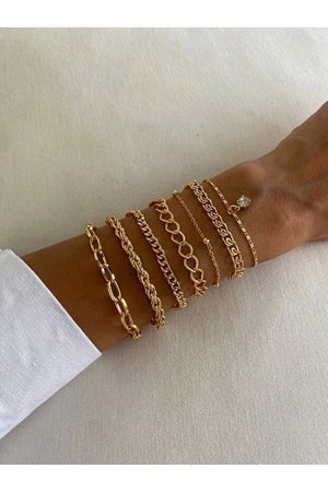 Crystal Stone Bracelet Set Layered Elegant Stackable Jewelry for Women - Teleplus bracelet set crystal stone