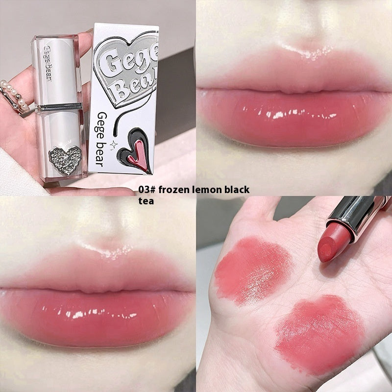 Crystal Transparent Runcai Sandwich Lipstick in Glossy Colorful Shades - Teleplus crystal transparent runcai sandwich