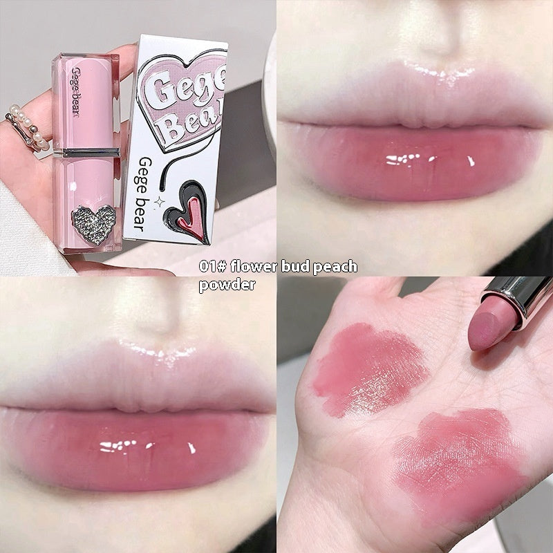 Crystal Transparent Runcai Sandwich Lipstick in Glossy Colorful Shades - Teleplus crystal transparent runcai sandwich