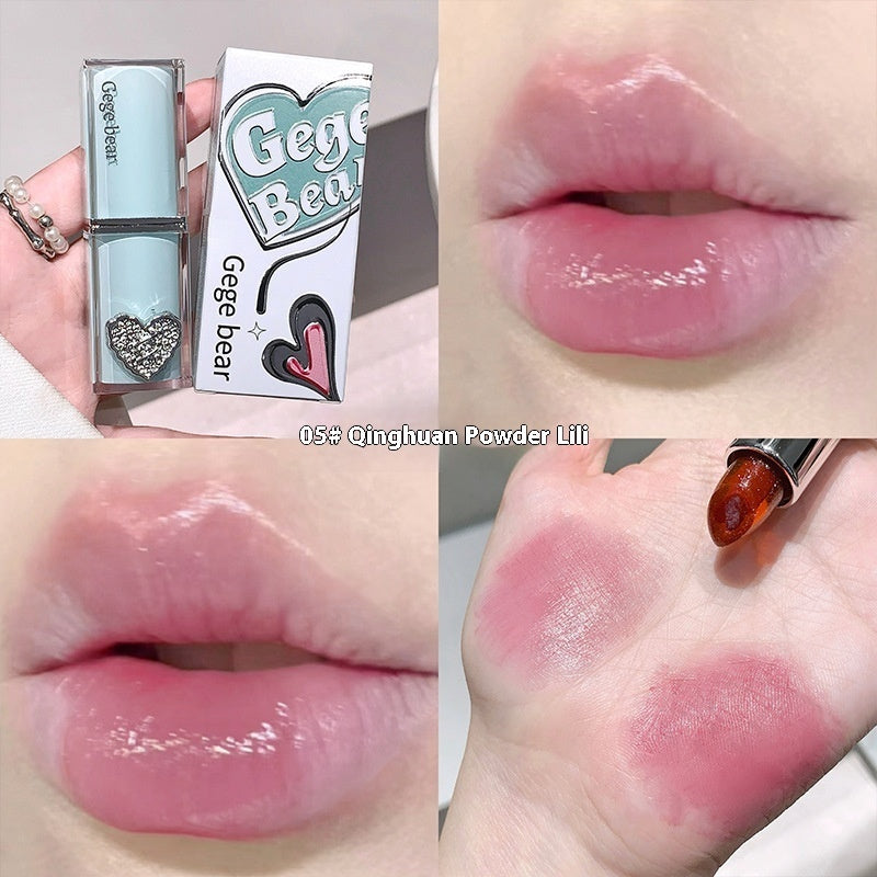 Crystal Transparent Runcai Sandwich Lipstick in Glossy Colorful Shades - Teleplus crystal transparent runcai sandwich