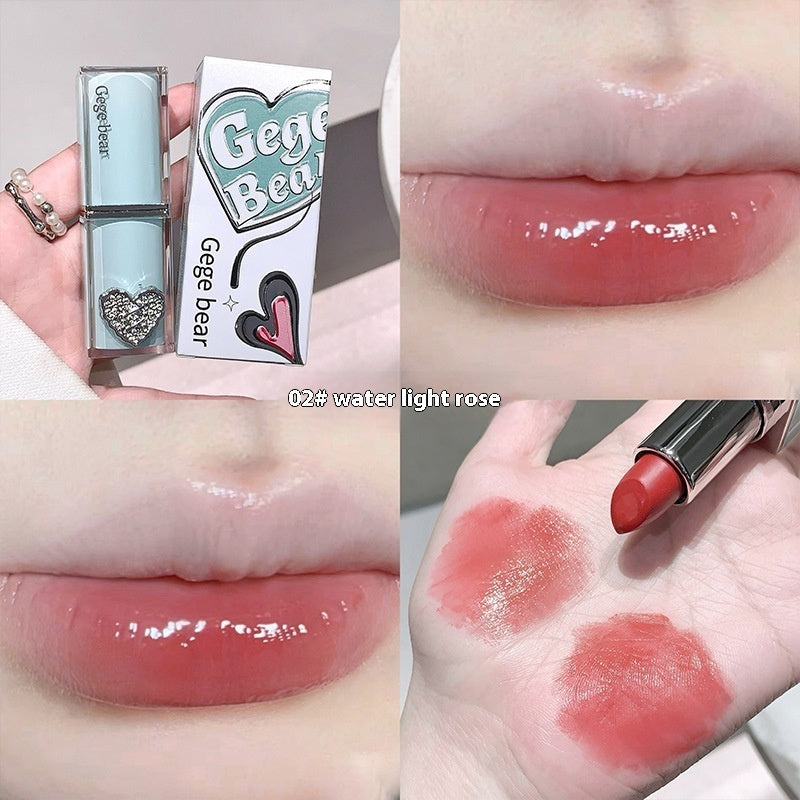 Crystal Transparent Runcai Sandwich Lipstick in Glossy Colorful Shades - Teleplus crystal transparent runcai sandwich
