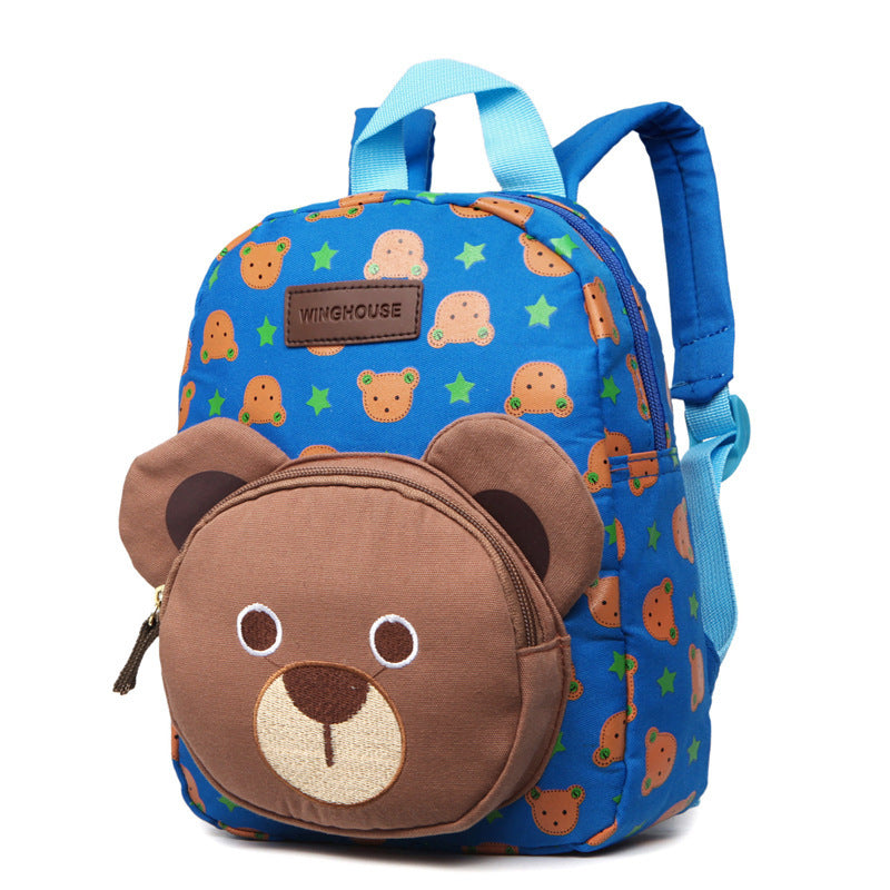 Custom-made children’s schoolbag canvas rabbit bear baby baby baby and baby cartoon package - Cute Canvas Schoolbag