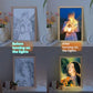 Customized Lighting Painting Night with Framed Solid Wood Character Mount - customized lighting painting night light