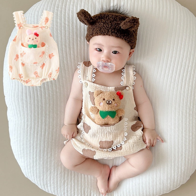 Cute Baby Gauze Triangle Rompers - Cute Baby Gauze Triangle Rompers for Recommended Heights