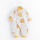 Cute Baby Printed Cotton Jumpsuit - Adorable Cute Baby Jumpsuit with Diagonal Buckle Fun