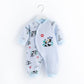 Cute Baby Printed Cotton Jumpsuit - Adorable Cute Baby Jumpsuit with Diagonal Buckle Fun