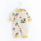 Cute Baby Printed Cotton Jumpsuit - Adorable Cute Baby Jumpsuit with Diagonal Buckle Fun