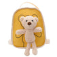 Cute Bear Doll Mini Canvas Kindergarten Backpack - Adorable Bear Doll Bag for Tiny Trouble Makers