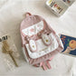 Cute Bunny Ears Bowknot Backpack Student - Hoppy Style with Cute Bunny Ears Backpack